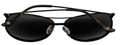 Timberland Sunglass Mens Shiny Black Metal Aviator Solid Smoke Lens TB7181 1A