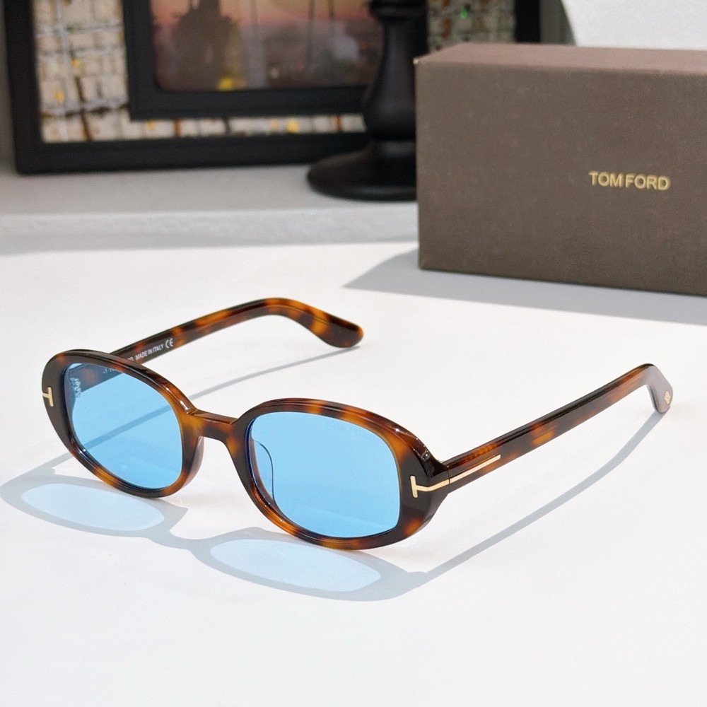 Tom Ford Iggy Sunglasses TF1364 Havana/Blue 49-21-140mm With Case New