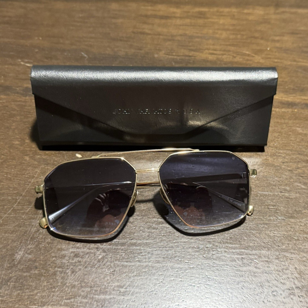 John Varvatos SJV563580GOL Titanium Gold Grey Gradient Sunglasses