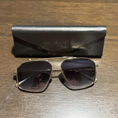 John Varvatos SJV563580GOL Titanium Gold Grey Gradient Sunglasses