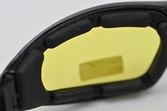 2 Pairs Foam Padded Goggle Sunglasses Mens Oval Wrap Around Biker 1196