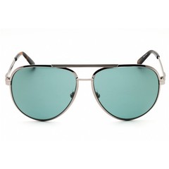 Guess Unisex Sunglasses Shiny Gunmetal Metal Full Rim Aviator Frame GU00209 08V