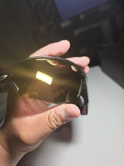 Oakley Meta Vanguard OW8001 Shield Sunglasses Black Frame Gold Mirrored