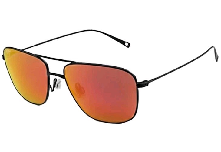 Maui Jim Mikioi Polarized Titanium Navigator Sunglasses w/ Mirror Lens RM887-02