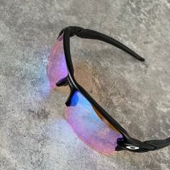 Oakley Flak Lightweight Sunglasses Prizm Blue Purple Lens Black Frame