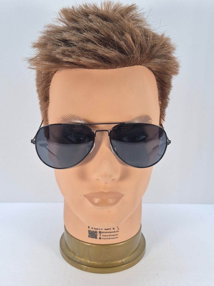 Classic Aviator Sunglasses Black Metal Frame Vintage Retro Pilot Sports Men Wome
