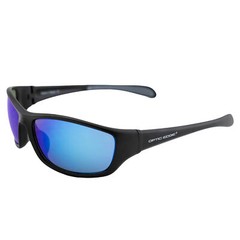 Optic Edge Overdrive Sports Motorcycle Sunglasses for Men/Women Blue Mirror Lens