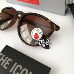 New Ray-Ban Erika RB4171 Tortoise Matte / Gradient Brown Sunglasses