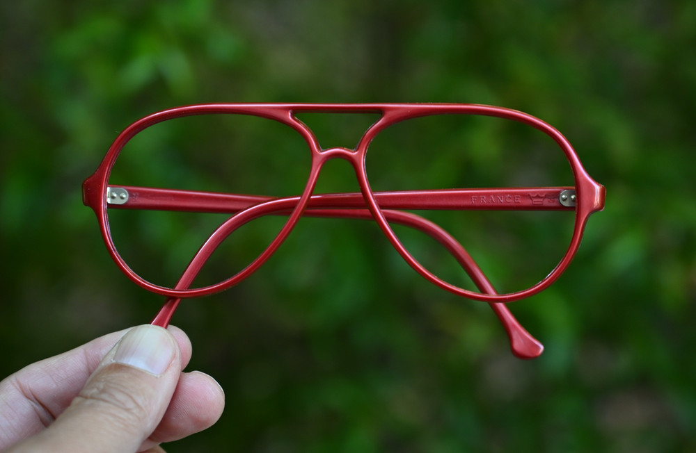 vintage Bolle DG Nylon RX Aviator Glasses Frame Burgundy Nylon Frame