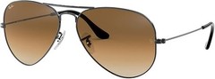 Ray-Ban RB3025 004/51 58 Aviator Gunmetal / Light Brown Gradient NEW w/ Tags