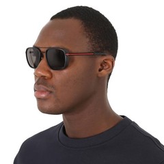 Bvlgari Dark Grey Navigator Men’s Sunglasses BV5053 128/B1 56 BV5053 128/B1 56