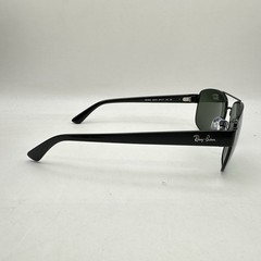 Ray Ban Mens Irregular Aviator Double Bridge Sunglasses RB3663 Black/Green