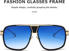 Sunglasses Men Women Unisex Goggle Alloy Big Frame Metal Punk Style Shield