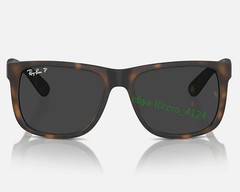 Ray-Ban RB4165 Justin 865/87 Sunglasses Polished Dark Grey Matte Havana UV 54MM