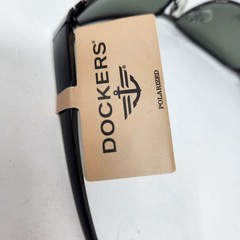 Dockers Gunmetal Medium Rectangle Polarized Sunglasses With Plastic Temple Men