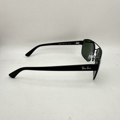 Ray Ban Mens Irregular Aviator Double Bridge Sunglasses RB3663 Blackl/Green