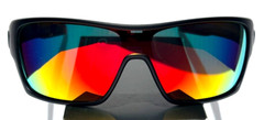 NEW Oakley TURBINE ROTOR Matte Black POLARIZED Galaxy Ruby Lens Sunglass 9307