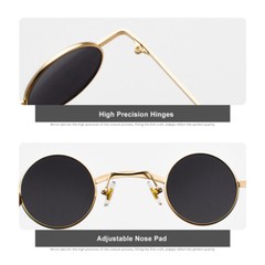 John Lennon Vintage Sunglasses Round Hippie Small Circle Sun Glasses Eyewear