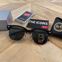 Ray-Ban Clubmaster Green Lens Non-Polarized Men’s Sunglasses – Tortoise (RB3016)