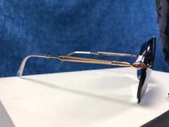 Ray-Ban RB3791 Round Metal Glod Frame Mirror Ice Blue Lenses Sunglasses 001/80