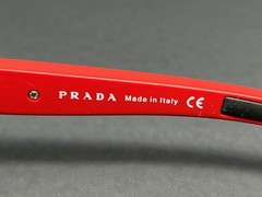 Prada Sunglasses SPS01I-ZVI3M1 Matte Red 57mm Square Plastic Men’s Italy