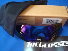 Yellow & Blue Bell and Howell TAC GLASSES Polarized Replacement Lenses Cloth Bag