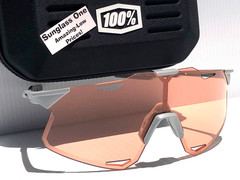 100% Percent HYPERCRAFT Matte Stone Grey HiPER Coral Lens Sunglass 60000-00005