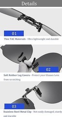 Clip on Retro Round Sunglasses Flip Up Metal UV400 Polarized