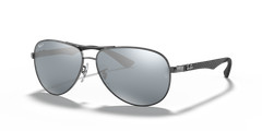 Ray-Ban Carbon Fibre Gunmetal/Silver Polarized Mirrored 61 mm Sunglasses RB8313