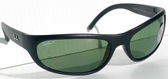 NEW* Ray Ban Sport wrap Matte Black w POLARIZED Green Lens Sunglass RB 4033