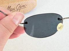 Maui Jim Sport Kailua MJ 453-02 Gunmetal Grey Polarized Rimless Wire Sunglasses