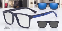 EMPORIO ARMANI EA4115 57591W Matte Dark Blue Clear 54 mm Men’s Sunglasses