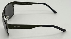 Guess Mens Satin Grey Rectangle Wrap Sunglasses, Silver Mirror Lens. GF0197. 20C