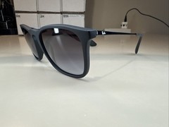 Ray Ban Chris Sunglasses RB 4187 622/8G 5418 145 Rubber Black Gradient Gray #98