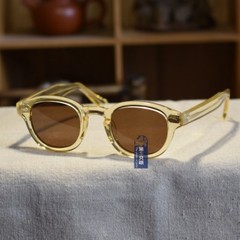 Vintage Brown polarized sunglasses johnny depp yellow glasses brown sunglasses