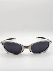 Oakley Like Juliet X-Metal Sunglasses Silver Frame Black Polarized Lens