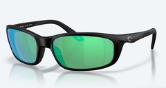 NEW Costa Del Mar Brine II Matte Black / Green Mirror Polarized Glass 580G