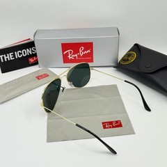 Ray-Ban RB3025 Aviator Sunglasses Gold Frame Glass Lens 60-14 135 mm
