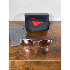 Bolle OVA 12590 Sunglasses Shiny Silver TNS Gradient Pink Lens Mens Small Round