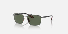 Ray-Ban RB3715M Scuderia Ferrari Polished Gunmetal/Dark Green 58 mm Sunglasses