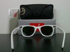 Ray-Ban RB2140 Original Wayfarer Classic Sunglasses White G-15 50mm Never Worn