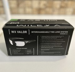 Wiley X Valor Sunglasses: Matte Black Frame, 2-Lens Smoke Grey/Clear