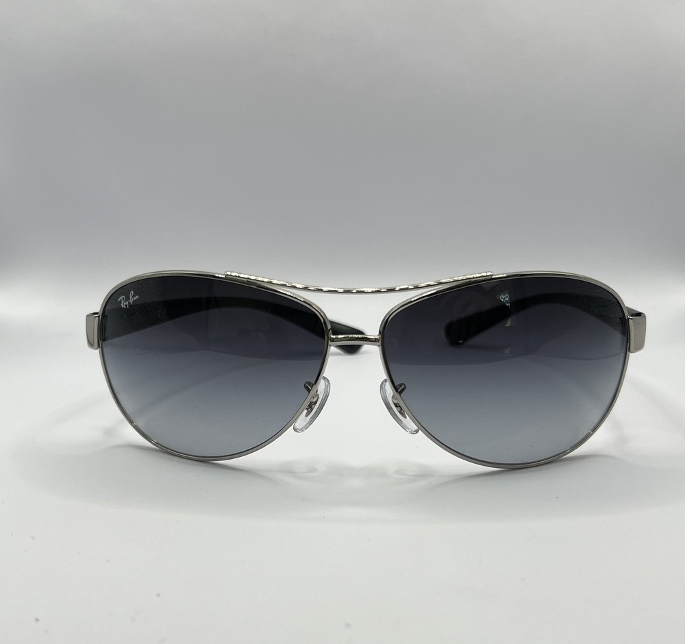 Ray-Ban RB3386 003/8G Sunglasses Silver Frame Grey Gradient Lens 67mm Pilot