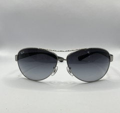 Ray-Ban RB3386 003/8G Sunglasses Silver Frame Grey Gradient Lens 67mm Pilot