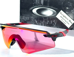 NEW Oakley ENCODER Matte Black & Red PRIZM Road Red Lens Sunglass 9471-01