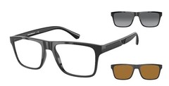 EMPORIO ARMANI EA4115 50171W Black Clear 54 mm Men’s Sunglasses