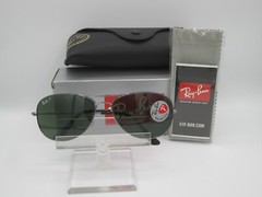 Ray Ban RB3362 Cockpit Sunglasses Gun Metal Polarized G-15 Green Lenses 59/14