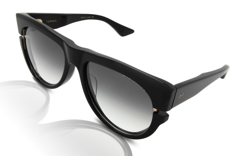Dita Terron DTS703-01 Black/Gold/Grey 53mm Sunglasses