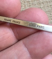Vintage LOGO Paris 704-47 Eyeglasses Silver Frame Gold Accents 60▫️14 France EUC