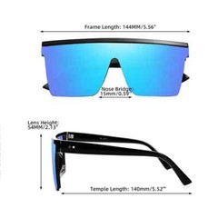 Men’s Women’s Sunglasses Black Mirror Lens Reflective New Style Designer Shades